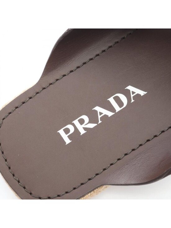 Prada Sandals Triangle Logo Criss Cross Leather main image 5